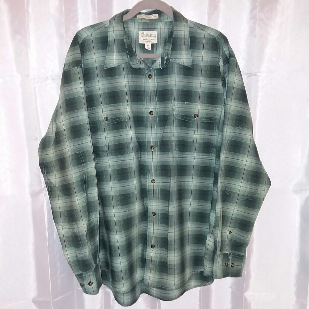 Cabelas green plaid shirt XL